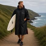 Adult Waterproof Dry Changing Robe Fleece Lined Swim Surf Outdoor Coat