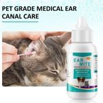 Natural Pet Ear Mite Treatment for Dogs & Cats Kill Ear Mites Infection Cleaner