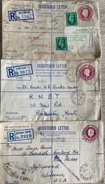 Postal History GB GV Reg Let. x 1 Bethnal Green, GVI x 2 Wallingford & Streatham