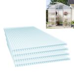 14/28/42pcs Polycarbonate Roofing Sheets Greenhouse Replacement Twin Wall Panel