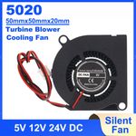 5020 - 50mm Turbine Blower Cooling Fan Silent Fan - 5V 12V 24V DC - 3D Printer