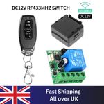 2x 12V Relay Wireless RF Garage Door Remote Control Switch Transmitter Receiver