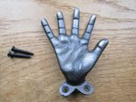 Rustic iron vintage coat hook retro HAND PALM HOOK hanger pegs vintage cast iron
