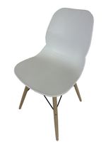 Contemporary White Plastic Dining Chair Office Retail Furniture