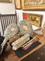 Vintage Stunning 4 Sterling Silver Dressing Table Set By Broadway & Co-1989