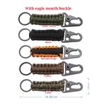 Outdoor Self Defense Monkey Fist Steel Ball Paracord Keychain Safety Tool