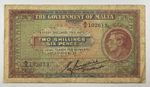 Malta - 1940 Two Shillings & Six Pence 2/6 Banknote - George VI - P18 GF (TC426)