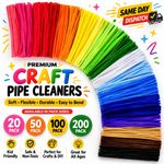 Craft Pipe Cleaners 30cm Art & Crafts Chenille 20-200 Soft Stems Wire