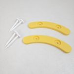 Archery Foot Markers (Yellow) Feet Floor Marker with 4 White Target Pins