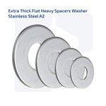 M16 - 16MM THICK WASHERS HEAVY DUTY FLAT WASHERS STAINLESS STEEL A2 DIN 7349