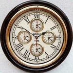Antique Wooden 16 inch Finish Brass Wall Clock 1937 London home décor item