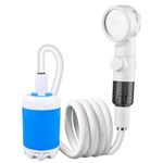 Portable Rechargeable Shower Pump Outdoor Shower Head with Hose for Camping