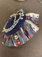 Sara Sanskara Fascinator Blue With Pearls