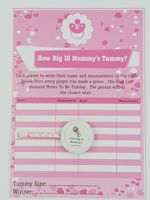 How Big Is Mummy's Tummy ? Baby Shower 24 Player Game Tape measure BABY GIRL