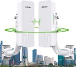 3KM Wireless Bridge, 5.8G Outdoor WiFi Bridges w/ Bracket for Security Cameras