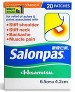 Salonpas Pain Relief Patch - Pack of 20 (6.5x4.2cm) UK Stock Genuine