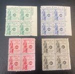 US STAMPS #PS11-PS14 POSTAL SAVINGS PLATE BLOCKS MINT OG