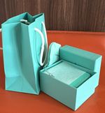 Tiffany collor Packaging Leather Necklaces Box in Hard Box & Pouch & Bag