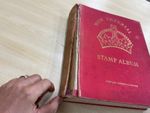 New Imperial Stamp Album 1840-1936 noting India 1854 broken spine  a20