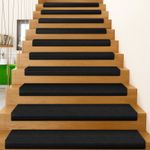 15X Anti-Slip Stair Tread Pads 65x23cm Carpet Stair Treads Mats Self Reused Step