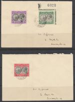 DOMINICA KGV 1936 2 Covers to UK