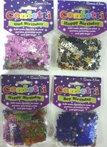 Happy Birthday Confetti Birthday Party Table Celebration Pink Black Blue Mix