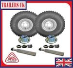 ATV Trailer Kit inc 22X11.00-8 Wheels, Roller Bearing Hubs & Stubs 4" PCD