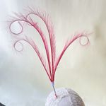 80 Colours Burnt & Curled Eyelash Effect Feather Mount Millinery Hat Fascinator