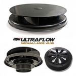 Ultraflow Black Wind Driven Van Roof Vent Spinning Roof Fan Ventilator Truck 4x4