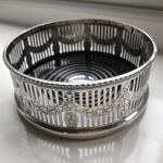 Vintage Viners of Sheffield Silver Plated Bottle Coaster Wine Holder 4” Diameter