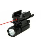 Tactical Pistols LED Flashlight &Red Laser Sight Combo For Glock 17 19 20mm Rail