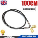 HPA/PCP Pump High Pressure 100cm Hose with Spring & X2 Female QC Fittings