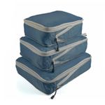 3PCS Compressed Packing Cubes Travel Storage Organizer Set Lightweight Bag