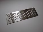 300mm x 100mm Vintage Vent Grille to cover hole 270x70mm 2mm Brushed Stainless