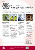 Health and Safety Law Poster HSE - What You Need To Know FWC30 - A1, A2, A3, A4