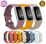 For Fitbit Charge 5 6 Strap Replacement Wrist Band Silicone Buckle Small Large