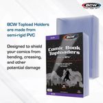 10 BCW Silver Comic Toploader Holder 7 ⅝" x 11" x ¼"  - 1 Pack of 10 Holders