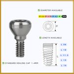 Titanium Healing Cap 1–4mm | Internal Hex system Connection 2.42 | Dental Part