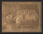 CITREON TRACTION AVANT 1934 CLASSIC CAR BERNERA ISLANDS 22k GOLD LEAF STAMP