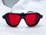 VINTAGE RED LENS STEAMPUNK GLASSES WELDING GOGGLES SIDE SHIELDS EYEWEAR