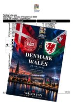 DENMARK v WALES 27 September 2026 Nations League Welsh FAN + OFFICIAL TS
