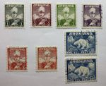 1938/1946 GREENLAND STAMP LOT #1-8 SOME MH