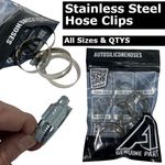 Stainless Steel Hose Pipe Clips Clamps Jubilee Type Fully Stainless All Sizes