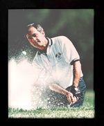 Seve Ballesteros, Hand Signed Framed 25cm x 20cm Original Publicity Photo & COA