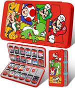 The Mario Game Case with 24 Game Holder Slots and 24 SD For Nintendo Switch/OLED