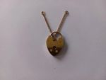 9ct gold vintage heart padlock clasp, hallmarked, 2.52g.