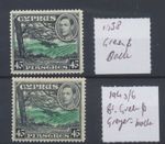 Cyprus Stamps 1938-1946 45c Green & Black Colour Reference Set SG161 CV £110