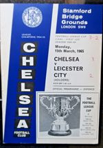 CHELSEA V LEICESTER CITY 1965 LEAGUE CUP FINAL FOTBAL PROGRAMME