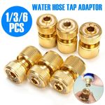 1/2" Brass Water Hose Pipe Tap Adaptor Fitting  Garden Hose Connector Watering