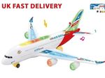 Aeroplane Airbus A380 Electric Airplane Toy With Lights Sounds